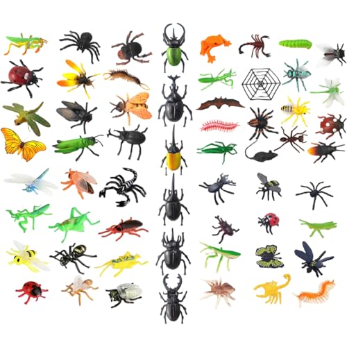 Huraoerrrr 59pcs Insektenspielzeug, Tierfiguren realistische Plastik -Käferspielzeug für Wissenschaftsprojekt, Cake Topper, frühes Bildungsmodell für Kleinkinder Kinder Alter 3 4 5 Huraoerrrr 59pcs Insektenspielzeug, Tierfiguren realistische Plastik -Käferspielzeug für Wissenschaftsprojekt, Cake Topper, frühes Bildungsmodell für Kleinkinder Kinder Alter 3 4 5 von Huraoerrrr
