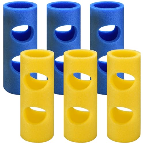Huraoerrrr 6pcs Poolnudelanschluss, 2, 56x11.81 Leichtes Schaumschaumschwimmnudelanschluss mit 2 Löchern, praktische Schwimmtrainingshilfen für Kinder und Erwachsene von Huraoerrrr