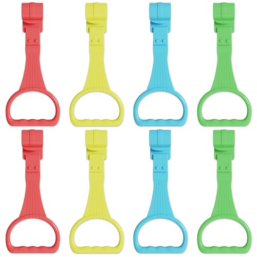 Huraoerrrr 8pcs Pull -Up -Ringe, Baby -Pull -Up -Ringe, 4 Farben Playpen, hängende Plastik -Wanderassistent -Krippenzubehör für Säuglingsbabys Kleinkind -Übungswerkzeug von Huraoerrrr