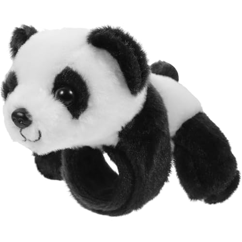 Huraoerrrr Animal Slap Armbänder 5.5x4.7 niedliche Panda Plüsch Slap Armband Stofftiere tragbare und leichte -Armbänder für Kinder Geburtstag Jungle Party Gefälligkeiten von Huraoerrrr