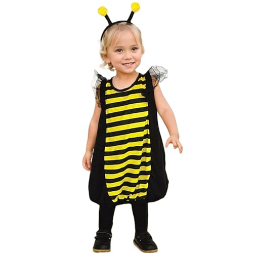 Huraoerrrr Babybienenkostüm mit Stirnband, süßes Kostüm für Kinder, Karneval, Cosplay und Themenpartys (Größe M) von Huraoerrrr