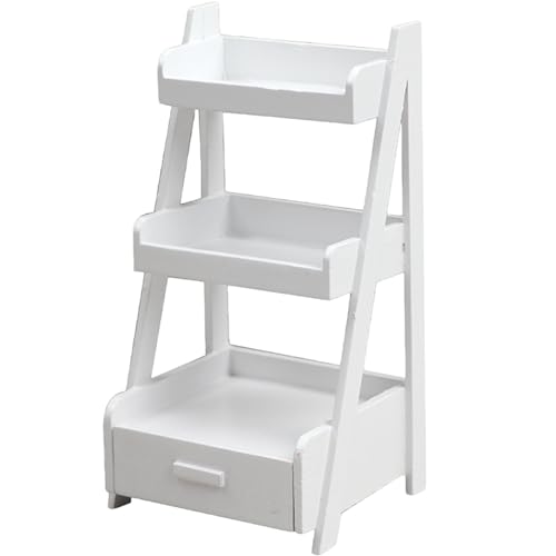 Huraoerrrr Dollhouse Möbel, hölzernen Display Miniaturpflanzen Regal, 3-stufige weiße Puppenhausminiaturen 1/12 Skala-Zubehör-Rack für DIY Miniaturfee Gartendekoration Huraoerrrr Dollhouse Möbel, hölzernen Display Miniaturpflanzen Regal, 3-stufige weiße Puppenhausminiaturen 1/12 Skala-Zubehör-Rack für DIY Miniaturfee Gartendekoration von Huraoerrrr
