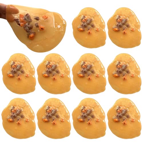 Huraoerrrr Fake Erbrochenes Halloween Streich 10pcs 3.9 Soft Elastic Gummi Kotze für Aprilscherz Day Party Office Dekor (wiederverwendbares Witzspielzeug) von Huraoerrrr