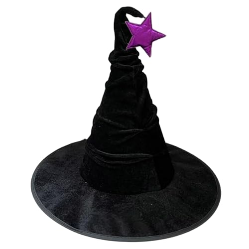 Huraoerrrr Hexenhut 15 Black fühlte einen Raucher -Zaubererhut mit lila Star für Frauen Halloween Cosplay Party Huraoerrrr Hexenhut 15 Black fühlte einen Raucher -Zaubererhut mit lila Star für Frauen Halloween Cosplay Party von Huraoerrrr