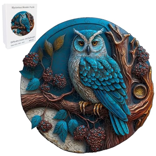 Huraoerrrr Hölzerne Eulen Puzzle, 220-260 Stücke Kinder Erwachsene realistische Tierform runde farbenfrohe 11.1x11.2in Jigsaw Kinder Spielzeug Geburtstag Huraoerrrr Hölzerne Eulen Puzzle, 220-260 Stücke Kinder Erwachsene realistische Tierform runde farbenfrohe 11.1x11.2in Jigsaw Kinder Spielzeug Geburtstag von Huraoerrrr