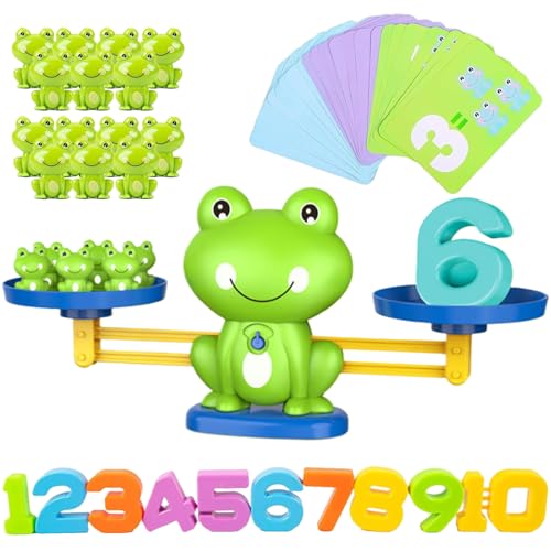 Huraoerrrr Kindergartenmathematikspiel, Frosch -Gleichgewichtsspiel mit Anzahl und Karten, Plastik -Bildungsspielzeug für Kinder im Alter von 3+ Huraoerrrr Kindergartenmathematikspiel, Frosch -Gleichgewichtsspiel mit Anzahl und Karten, Plastik -Bildungsspielzeug für Kinder im Alter von 3+ von Huraoerrrr