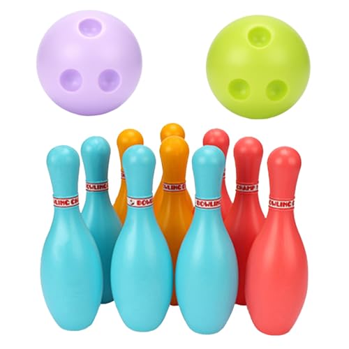 Huraoerrrr Kleinkind Bowling-Set, 10 Plastikstifte & 2 Balls Kinder Bowlingspiel Indoor Outdoor-Aktivitätsgeschenk für Jungen Mädchen 5-7 Huraoerrrr Kleinkind Bowling-Set, 10 Plastikstifte & 2 Balls Kinder Bowlingspiel Indoor Outdoor-Aktivitätsgeschenk für Jungen Mädchen 5-7 von Huraoerrrr