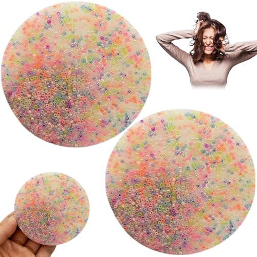 Huraoerrrr Picky Pad 2PCS 3.35in Runde Hautpflückende Zappelspielzeug für Erwachsene und Kinder Lebensmittelqualität Silikon Stress Relief Picking Pad, Style 1 von Huraoerrrr