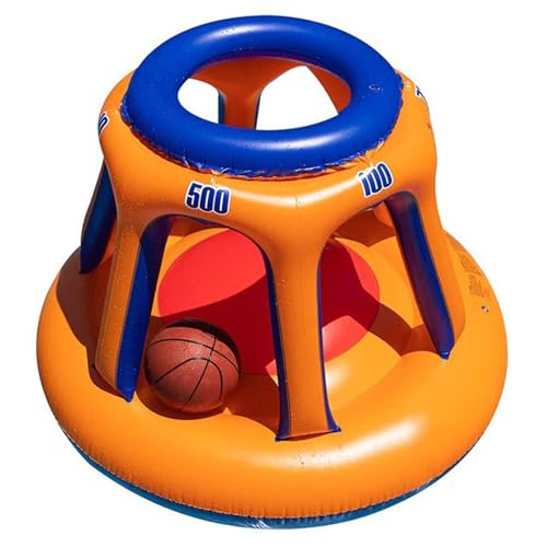 Huraoerrrr Pool Basketball Hoop, verdickte PVC aufblasbare schwimmende Basketball -Reifen mit Ball für Kinder Erwachsene Schwimmfeier Innen im Freien Huraoerrrr Pool Basketball Hoop, verdickte PVC aufblasbare schwimmende Basketball -Reifen mit Ball für Kinder Erwachsene Schwimmfeier Innen im Freien von Huraoerrrr