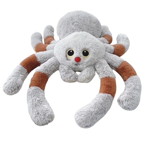 Huraoerrrr Rote Nase Spider Plüsch 9.8 Zauber DASS weiches Halloween -Stofftier -Kissen für Sofa -Wohnkulturgeschenk (kleine Größe) von Huraoerrrr
