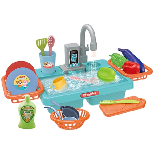 Huraoerrrr Spielzeugsenke, elektrisches Spiel Sink mit fließendem Wasser 19pcs/Set BPA-freier Wassertisch für Jungen Mädchen Huraoerrrr Spielzeugsenke, elektrisches Spiel Sink mit fließendem Wasser 19pcs/Set BPA-freier Wassertisch für Jungen Mädchen von Huraoerrrr