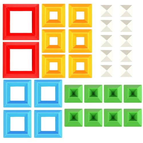 Huraoerrrr Stapelspielzeug für Kleinkinder 1-3 leuchtende Farben Pyramidenbausteine ​​Vorschullernaktivitäten von Huraoerrrr