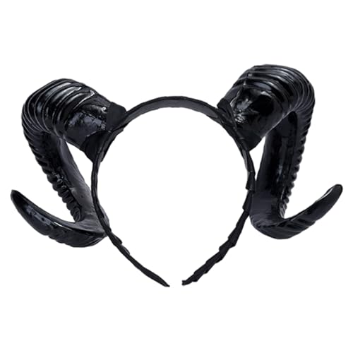 Huraoerrrr Teufelshörner Stirnband, gotische schwarze Ziegenhörner Haarband für Halloween -Kostüm -Cosplay -Foto -Requisiten Huraoerrrr Teufelshörner Stirnband, gotische schwarze Ziegenhörner Haarband für Halloween -Kostüm -Cosplay -Foto -Requisiten von Huraoerrrr