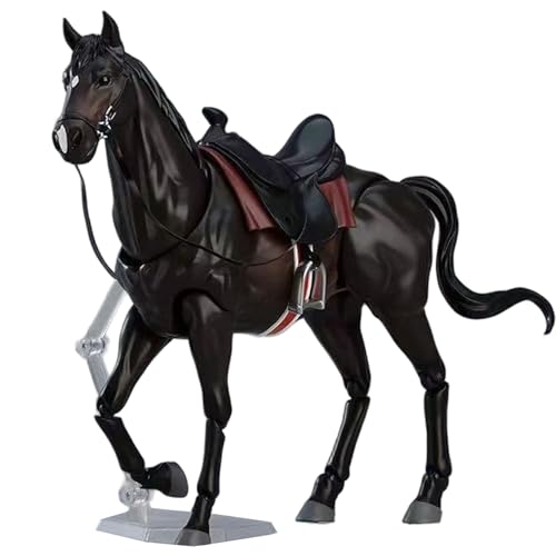 Pferdespielzeug, 8x5 Pferdefigur mit Sattel, Halfter und Bleiseil, Möglichkeiten mit beweglicher Joint Realistic & DIY -freundlichem Spielzeug für Enthusiasten, Black Pferdespielzeug, 8x5 Pferdefigur mit Sattel, Halfter und Bleiseil, Möglichkeiten mit beweglicher Joint Realistic & DIY -freundlichem Spielzeug für Enthusiasten, Black von Huraoerrrr