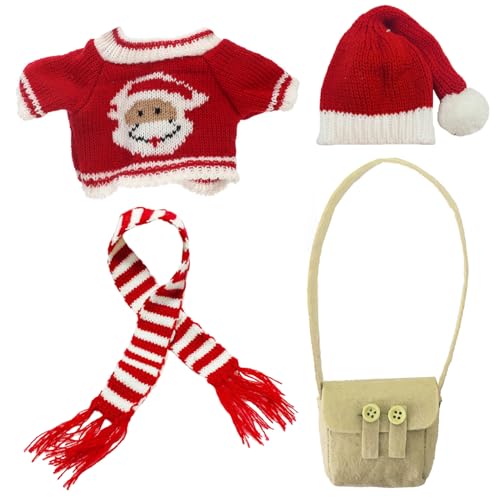Puppenkleidung, ausgestopfte Tierkleidung Weihnachten Süßes Puppenkostüm umfassen Weihnachtshut, Schal, Pullover und Tasche für Weihnachtsabschlussfeier. Puppenkleidung, ausgestopfte Tierkleidung Weihnachten Süßes Puppenkostüm umfassen Weihnachtshut, Schal, Pullover und Tasche für Weihnachtsabschlussfeier. von Huraoerrrr