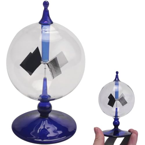 Radiometer Solar Spinning, Clear Glass Physics Teaching Tool für Solarenergie, Windmühlengeschenk für Zuhause, Büroschreibtischdekoration Radiometer Solar Spinning, Clear Glass Physics Teaching Tool für Solarenergie, Windmühlengeschenk für Zuhause, Büroschreibtischdekoration von Huraoerrrr