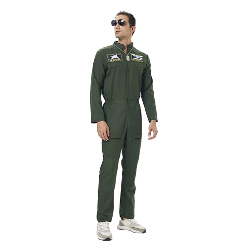 Herren Pilot Kostüm (XL) von Huraogcos