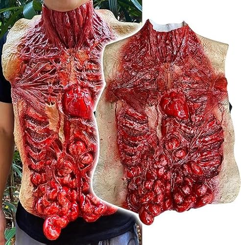 Huraogcos Blutige Deko Darm Torso Realistischer Fake Körper mit Brustkorb Gruselige Halloween-Dekoration, Zombie-Party-Zubehör, Cosplay-Kostüme Huraogcos Blutige Deko Darm Torso Realistischer Fake Körper mit Brustkorb Gruselige Halloween-Dekoration, Zombie-Party-Zubehör, Cosplay-Kostüme von Huraogcos