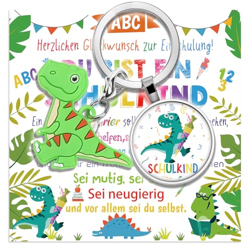 HusDow Einschulung Geschenk Jungen Mädchen- Inhalt Schultüte Füllung Glücksbringer Dino Schlüsselanhänger HusDow Einschulung Geschenk Jungen Mädchen- Inhalt Schultüte Füllung Glücksbringer Dino Schlüsselanhänger von HusDow