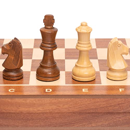 Husaria Professional Staunton Turnier Nr. 5 Holz Schachspiel-Set mit 2 zusätzlichen Damen, 91 Millimeter Könige von Husaria