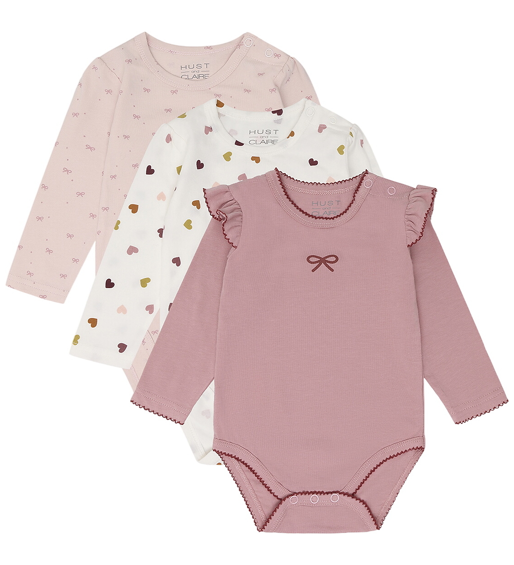 Hust and Claire Body l/ä - 3er-Pack - HCBella - Hushed Pink - Hust and Claire - 1½ Jahre (86) - Body L/Ä von Hust and Claire
