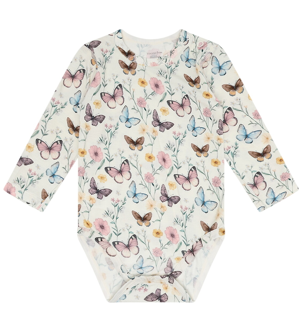 Hust and Claire Body l/ä - Bambus - HCBuller - Ivory m. Sommerfu - Hust and Claire - 4 Jahre (104) - Body L/Ä von Hust and Claire