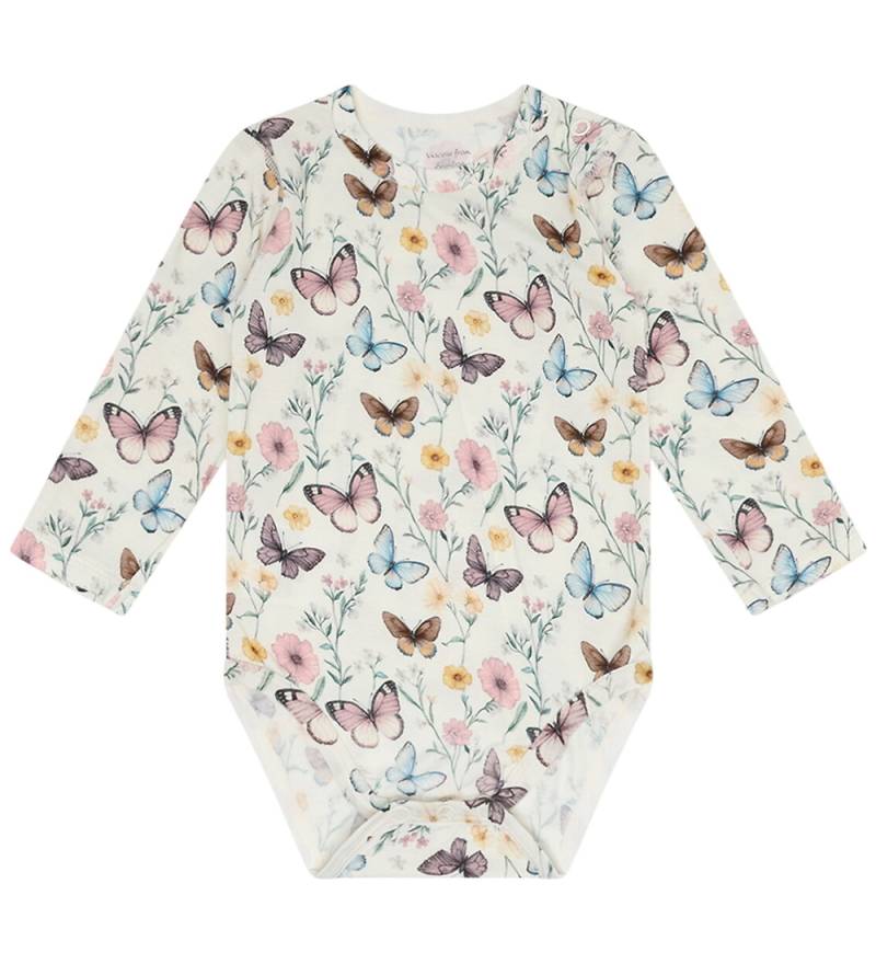 Hust and Claire Body l/ä - Bambus - HCBuller - Ivory m. Sommerfu - Hust and Claire - 4 Jahre (104) - Body L/Ä von Hust and Claire