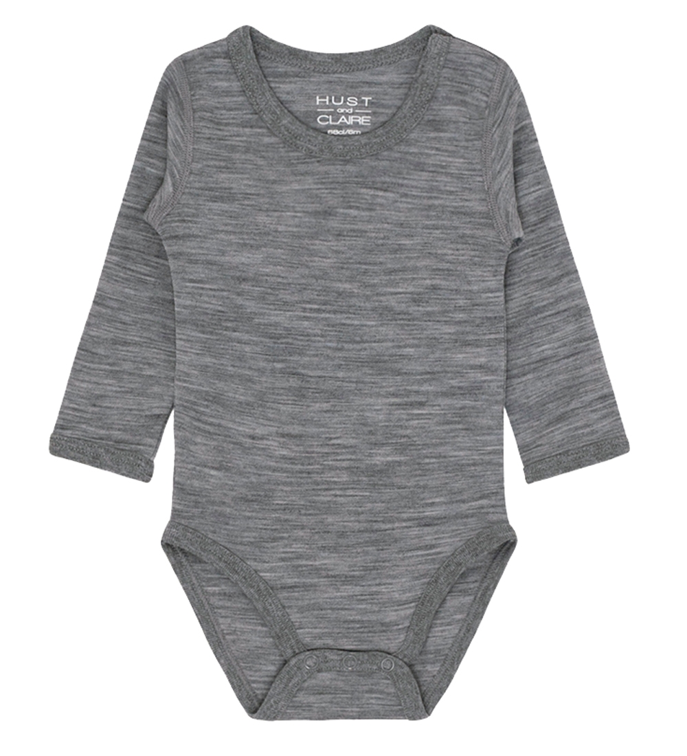 Hust and Claire Body l/ä - Bo - Wolle - Graumeliert - Hust and Claire - 62 - Body L/Ä Hust and Claire Body l/ä - Bo - Wolle - Graumeliert - Hust and Claire - 62 - Body L/Ä von Hust and Claire
