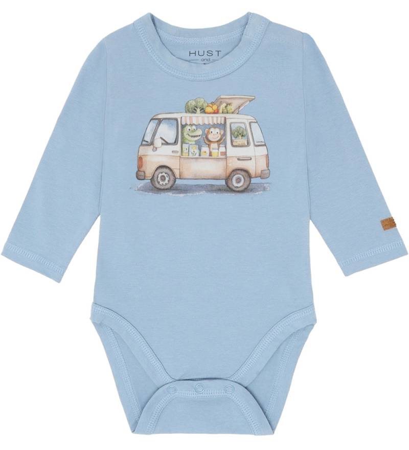 Hust and Claire Body l/ä - HCBilly - Hellblau m. Bus - Hust and Claire - 1 Jahr (80) - Body L/Ä von Hust and Claire