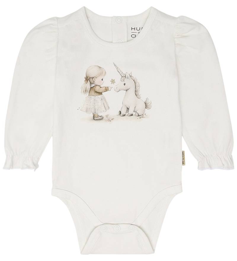 Hust and Claire Body l/ä - HCBritt Friends - Ivory m. Print - Hust and Claire - 1½ Jahre (86) - Body L/Ä von Hust and Claire