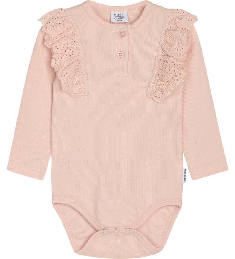 Hust and Claire Body l/ä - Rib - Belisia - Peach Dust m. Rüschen - Hust and Claire - 1 Jahr (80) - Body L/Ä von Hust and Claire