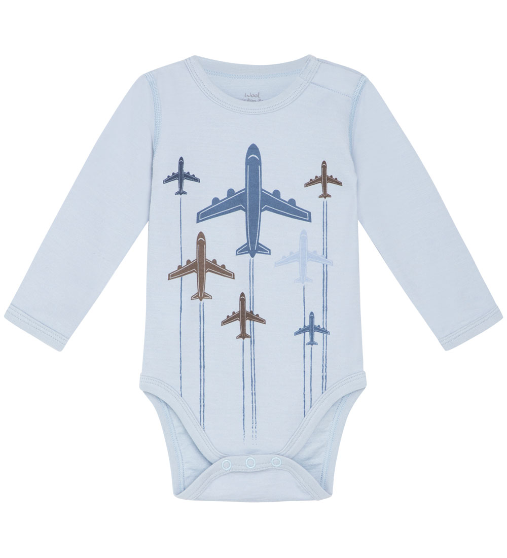Hust and Claire Body l/ä - Wolle/Bambus - Baloo - Cloud Blue m. - Hust and Claire - 50 - Body L/Ä Hust and Claire Body l/ä - Wolle/Bambus - Baloo - Cloud Blue m. - Hust and Claire - 50 - Body L/Ä von Hust and Claire
