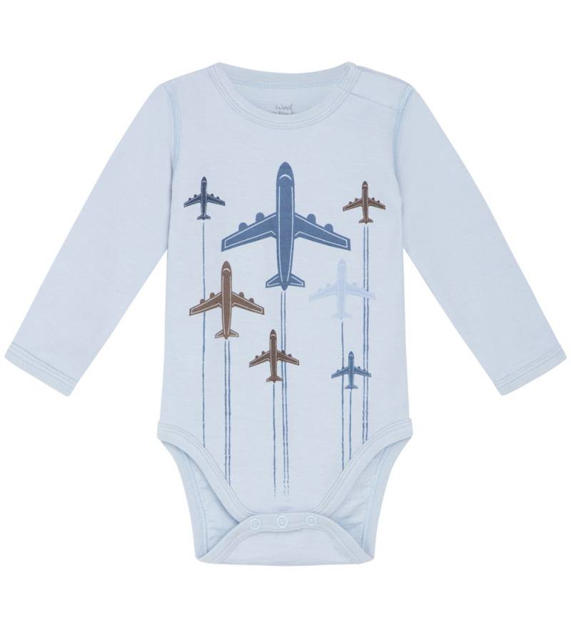 Hust and Claire Body l/ä - Wolle/Bambus - Baloo - Cloud Blue m. - Hust and Claire - 50 - Body L/Ä Hust and Claire Body l/ä - Wolle/Bambus - Baloo - Cloud Blue m. - Hust and Claire - 50 - Body L/Ä von Hust and Claire