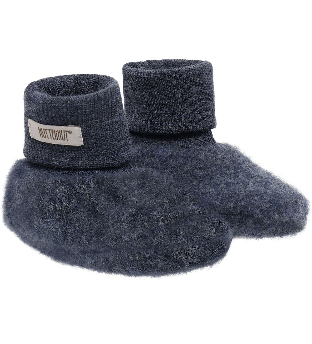 Huttelihut Krabbelschuhe - Wollfleece - Ombré Blue Melange - Huttelihut - 74/80 - Krabbelschuhe Huttelihut Krabbelschuhe - Wollfleece - Ombré Blue Melange - Huttelihut - 74/80 - Krabbelschuhe von Huttelihut