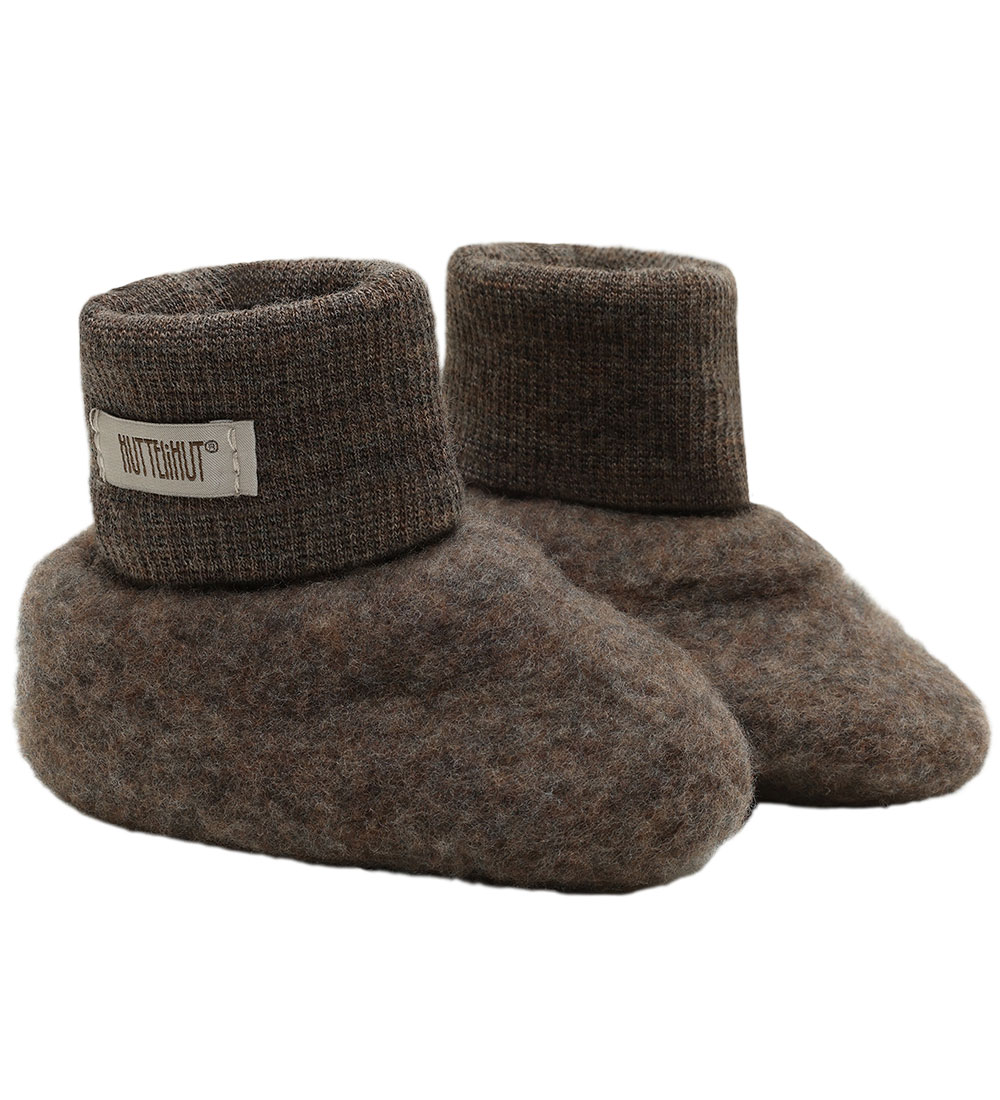 Huttelihut Krabbelschuhe - Wollvlies - Brown Melange - Huttelihut - 62/68 - Krabbelschuhe Huttelihut Krabbelschuhe - Wollvlies - Brown Melange - Huttelihut - 62/68 - Krabbelschuhe von Huttelihut