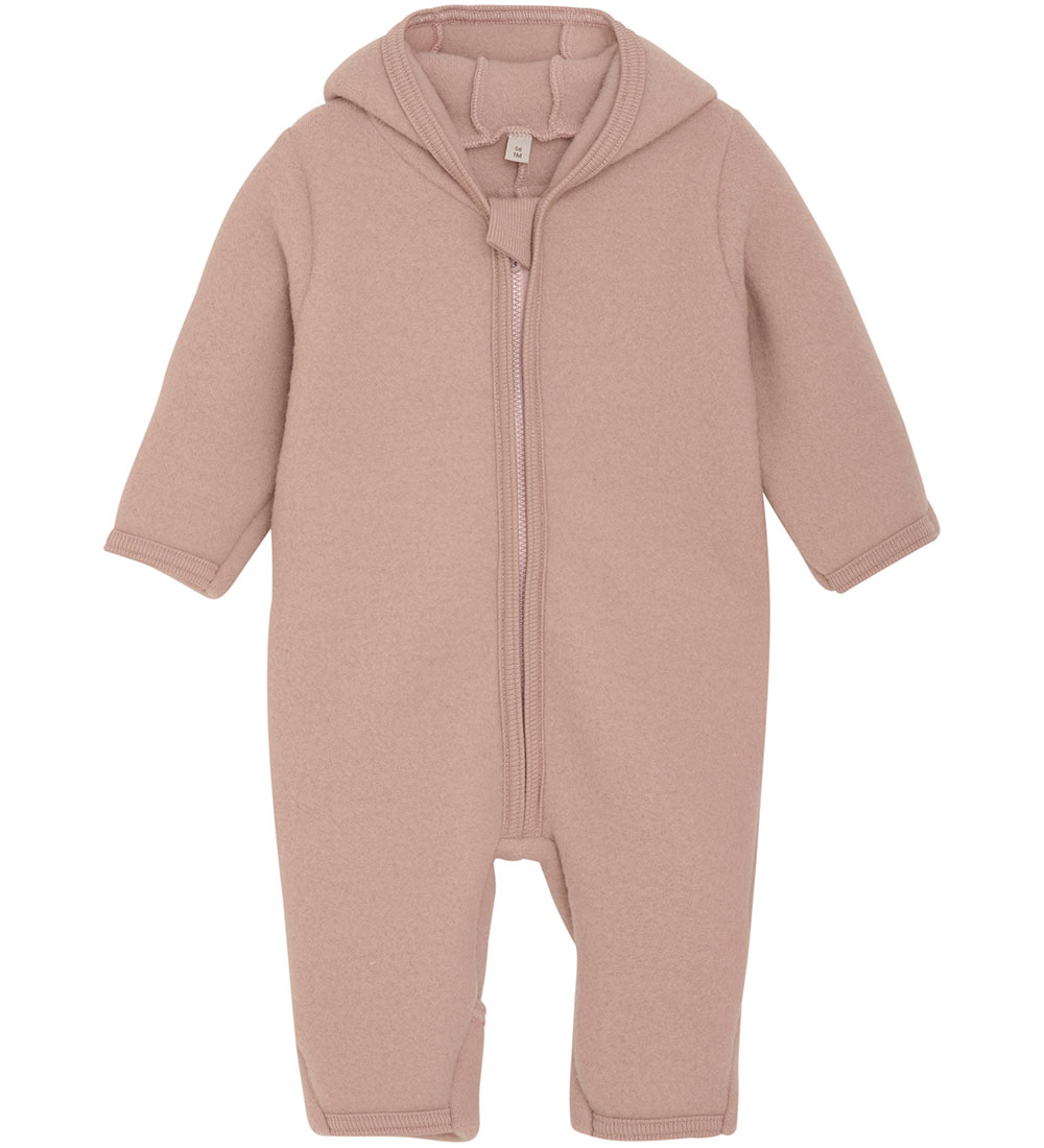 Huttelihut Overall - Wollfleece - Mahogany Rose m. Ohren - Huttelihut - 1½ Jahre (86) - Overalls von Huttelihut