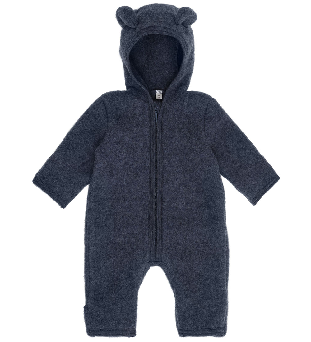 Huttelihut Overall - Wollvlies - Ombré Blue Melange m. Ohren - Huttelihut - 74 - Overalls Huttelihut Overall - Wollvlies - Ombré Blue Melange m. Ohren - Huttelihut - 74 - Overalls von Huttelihut