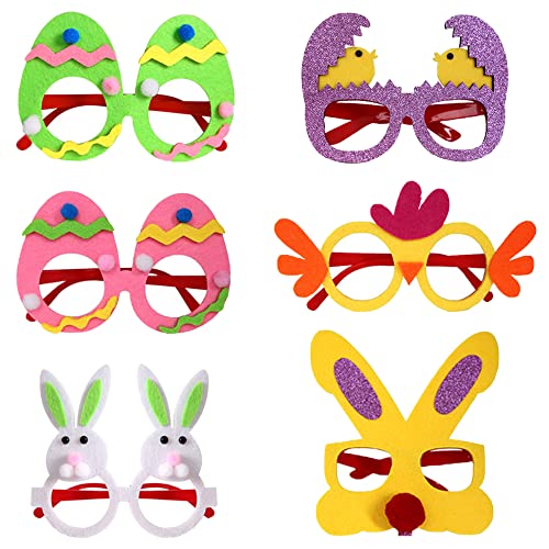 Huture 6Stk Eier Gläser für Ostern, Ostern Party Gläser, Ostern Party Bevorzugung Brillen, Hasenohren Gläser für Kinder, Lieferungen Ostern Foto Booth Korb Stuffers für Kinder und Erwachsene Huture 6Stk Eier Gläser für Ostern, Ostern Party Gläser, Ostern Party Bevorzugung Brillen, Hasenohren Gläser für Kinder, Lieferungen Ostern Foto Booth Korb Stuffers für Kinder und Erwachsene von Huture
