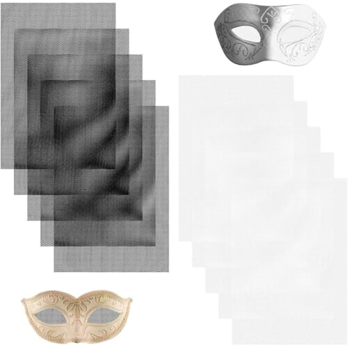Huudngeje 10-Pack-Plastiknetz, PVC-Augenmasken-Netz, für Pelze, die für Pelz-Cosplay-Requisiten Geeignet Sind, Maske DIY- von Huudngeje