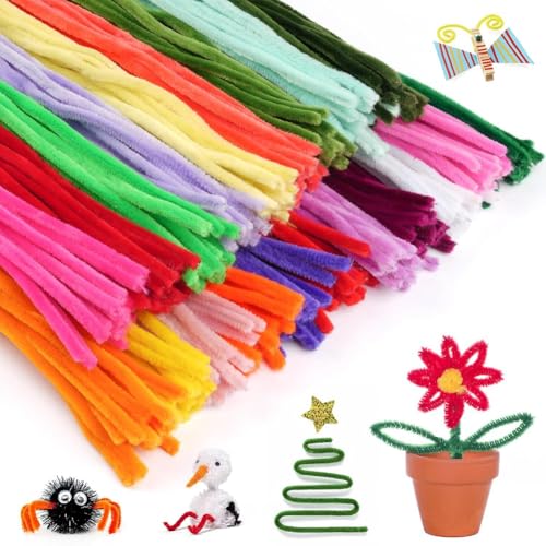 Huudngeje 300 Stcs DIY Multi -Farb -Chenille -Stiele Craft, 20 Pipecleaner für DIY - von Huudngeje