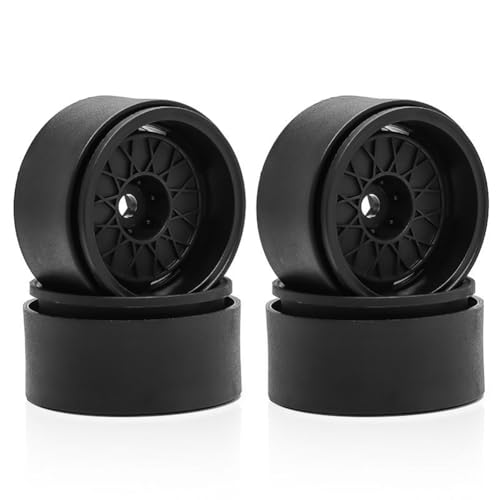 Huudngeje 4pcs Wheel Hub Kunststoff Beadlock 1,9 für 1/10 RC Crawler Car Axial Scx10 Wraith RR10 Capra Rbx10 TRX4 Schwarz von Huudngeje