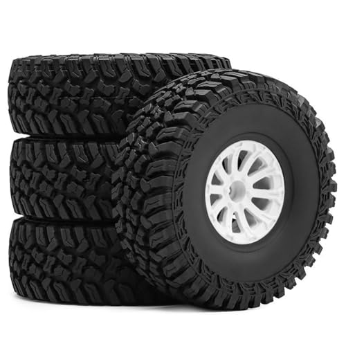 Huudngeje Axial SCX10 90046 TRX4 Redcat Gen8 Gummi -Rock -Reifen Rad Reifen Klettern 119 mm 1,9 "für 1/10 RC Crawler Car B von Huudngeje