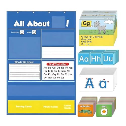 Huudngeje Interaktiver Buchstaben Handschriften -Übungswerkzeug Alphabet Lerntasche für Vorschulhomeschool -Klassenzimmer von Huudngeje