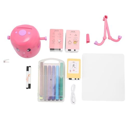 Huudngeje Smart Drawing Roboter Kinder Frühschulabzeichnung Roboter Automatisches Zeichnen Spielzeug Pink von Huudngeje