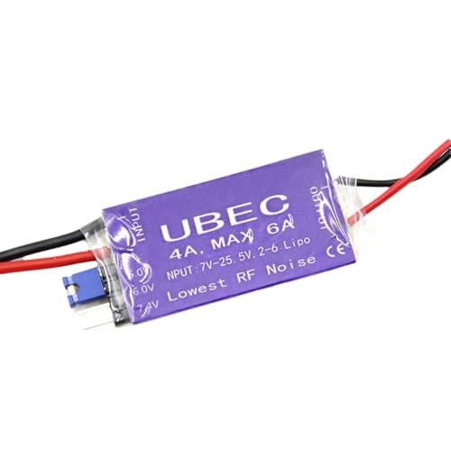 Huudngeje UBEC-Spannungsregler für RC-Flugzeuge Ausgang 5V / 6 V Max 12A für 2-6S Lipo / 6-16 Cell NI-Eingangsschalter Modell Bec 4a von Huudngeje