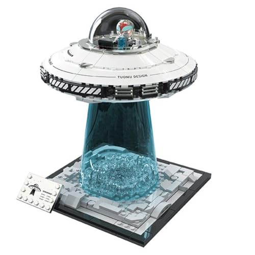 Huudngeje UFO Puzzle Ornament Assembly Toys Aerospace Science Building Block Model Ship Spacecraft Assembly von Huudngeje