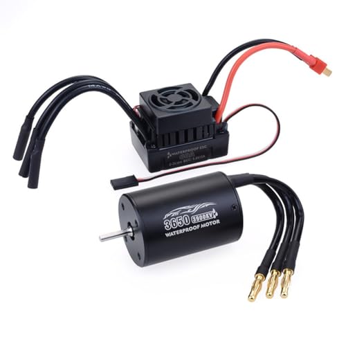 Huudngeje Wasserdicht Bürstenloser Motor 3650 3900KV mit 60A ESC & Programm Card Combo für 1/10 RC -Autowagen von Huudngeje