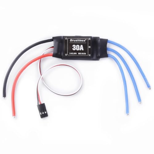 Huudngeje Xxd Bürstenloser 30A ESC Electric Speed ​​Controller 2-4s mit 5V 2A BEC für RC-Flugzeughubschrauber Ohne Stecker von Huudngeje