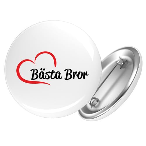 Huuraa Ansteckbutton Bästa Bror Hjärta Geschenk Größe 59mm Bästa Bror Accessoire Huuraa Ansteckbutton Bästa Bror Hjärta Geschenk Größe 59mm Bästa Bror Accessoire von Huuraa