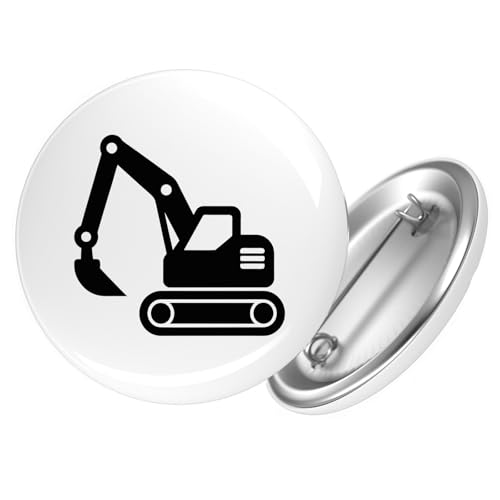 Huuraa Ansteckbutton Bagger Baumaschine Geschenk Größe 59mm Anstecker Bagger Accessoire Huuraa Ansteckbutton Bagger Baumaschine Geschenk Größe 59mm Anstecker Bagger Accessoire von Huuraa